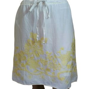 Sophie Max Embroidered Cotton Boho Skirt SZ M